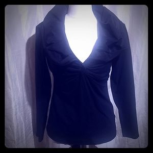 Black long sleeve with puffy colar